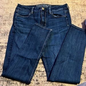 American Eagle dark wash high rise jegging size 8
